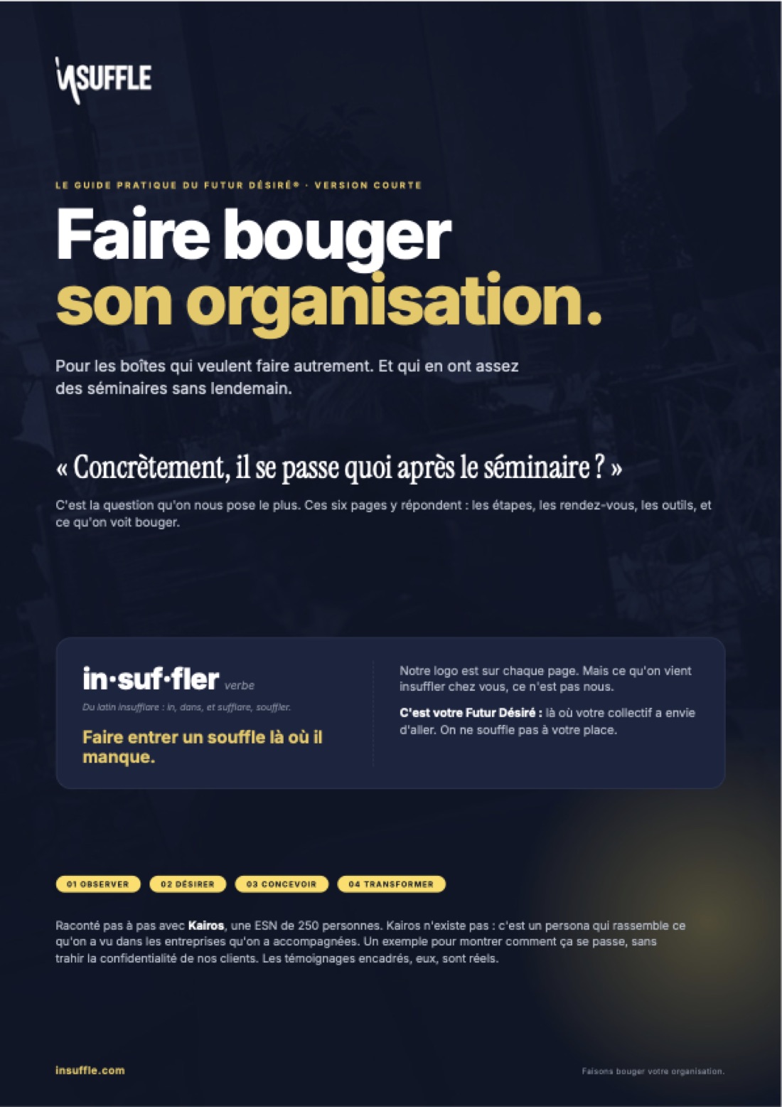 Couverture du guide pratique du Futur Désiré® : Faire bouger son organisation