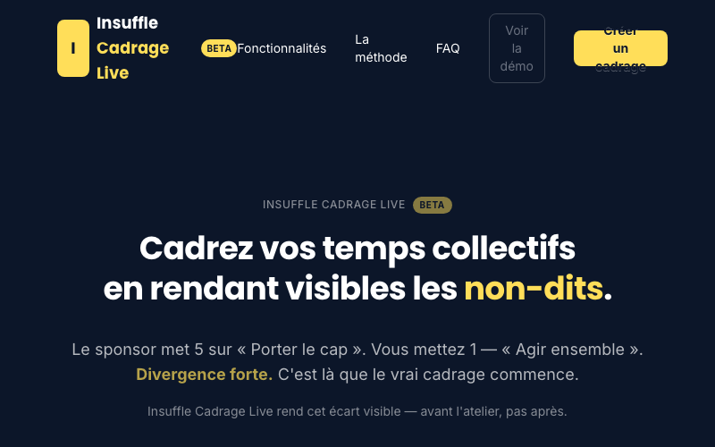 Insuffle Cadrage Live