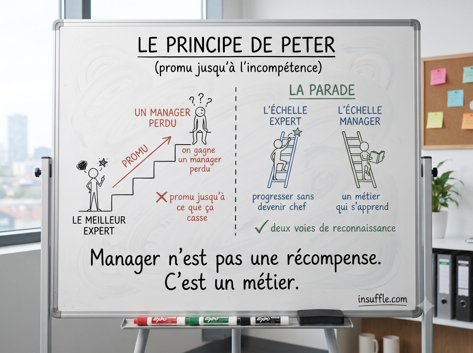 Le principe de Peter : on perd le meilleur expert, on gagne un manager perdu